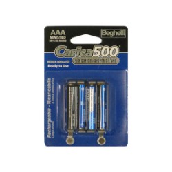 Beghelli PILA RICARICABILE CARICA 500 4 PZ. MINISTILO 1,2V-800 mAh.