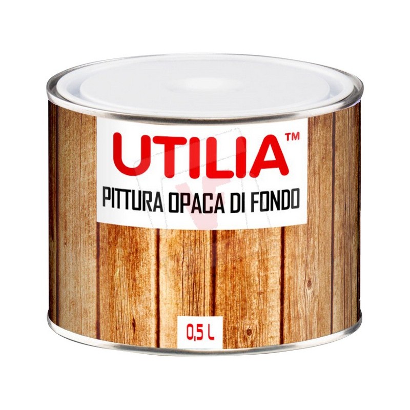 Utilia FONDO BIANCO OPACO PER LEGNO ml. 500