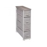 Cassettiera 130141 4 Cassetti 20x48x74cm Grigio Chiaro