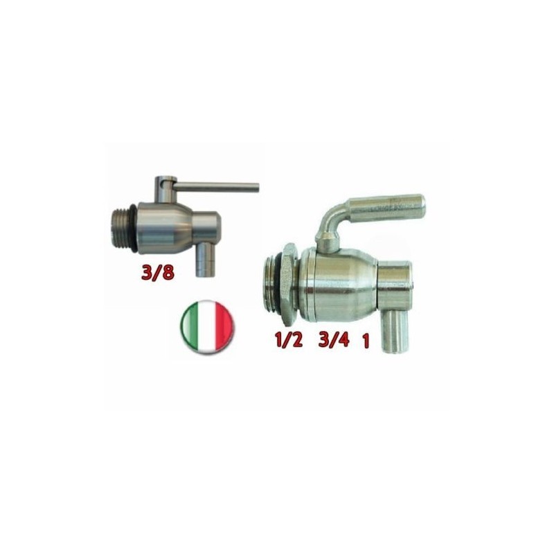 RUBINETTO INOX SALVAGOCCIA PER FUSTINO OLIO 3/8"