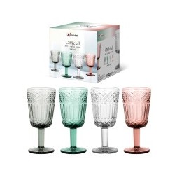 OFFICIAL SET 4 CALICI VETRO VINO 300ML