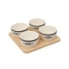 Set Aperitivo 196424 4 Ciotole Con Supporto Bamboo