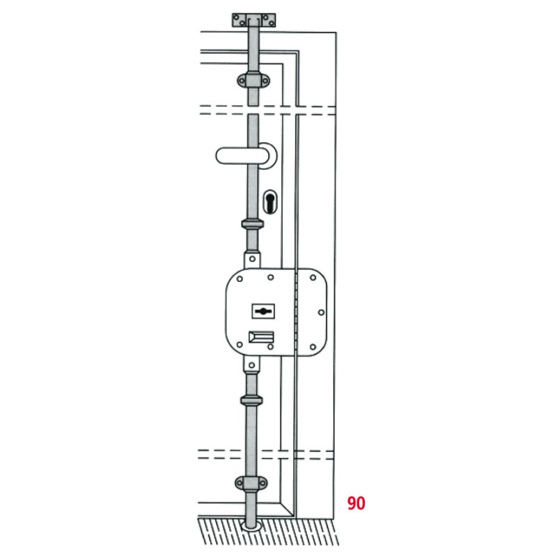 CR ASTE VERTICALI PER SERRATURE Art.90 Ø mm.18