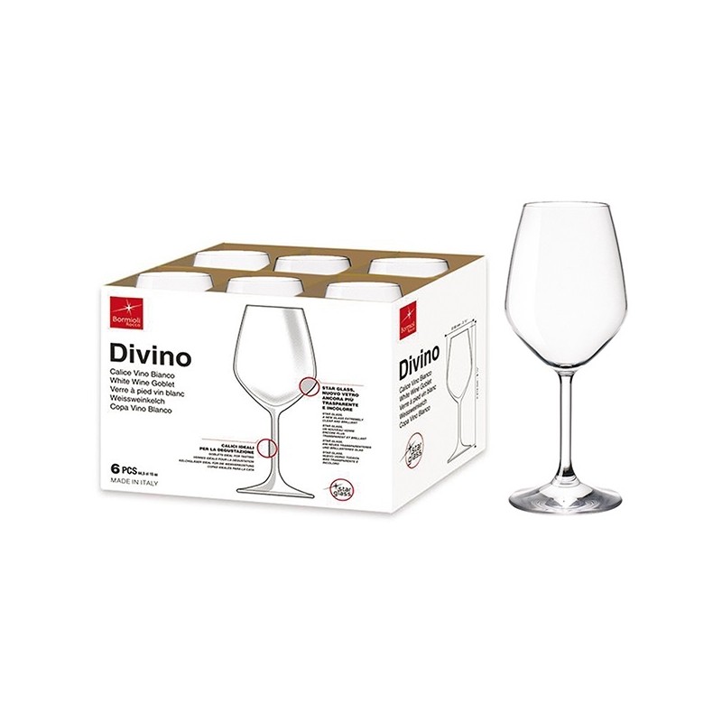 DIVINO C/6 CALICI 44,5 CL VINO BIANCO 196121