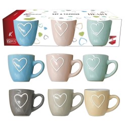 SET 6 TAZZINE HEART MULTICOLOR